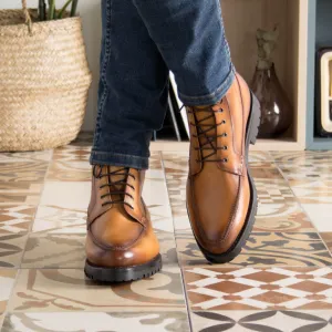Moc Toe Boot in Cognac Coloured Leather