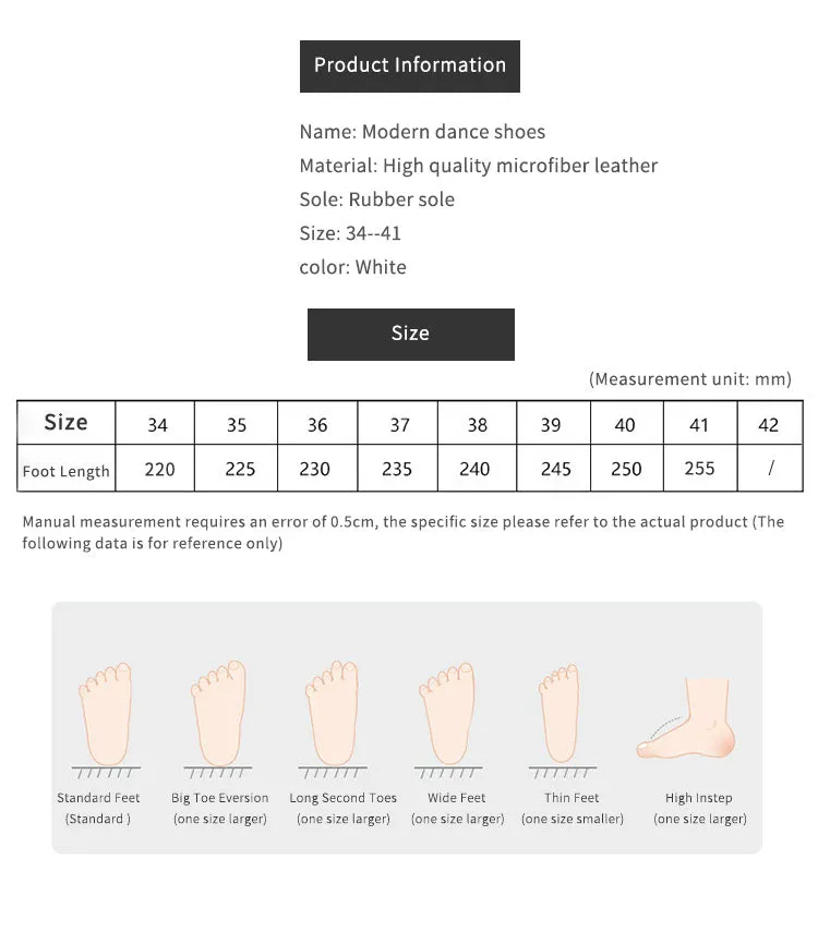 Modern Dance Shoes Straight Plate Outdoor Rubber Sole Shoes