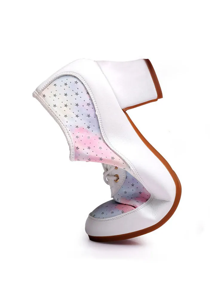 Modern Dance Shoes Straight Plate Outdoor Rubber Sole Shoes