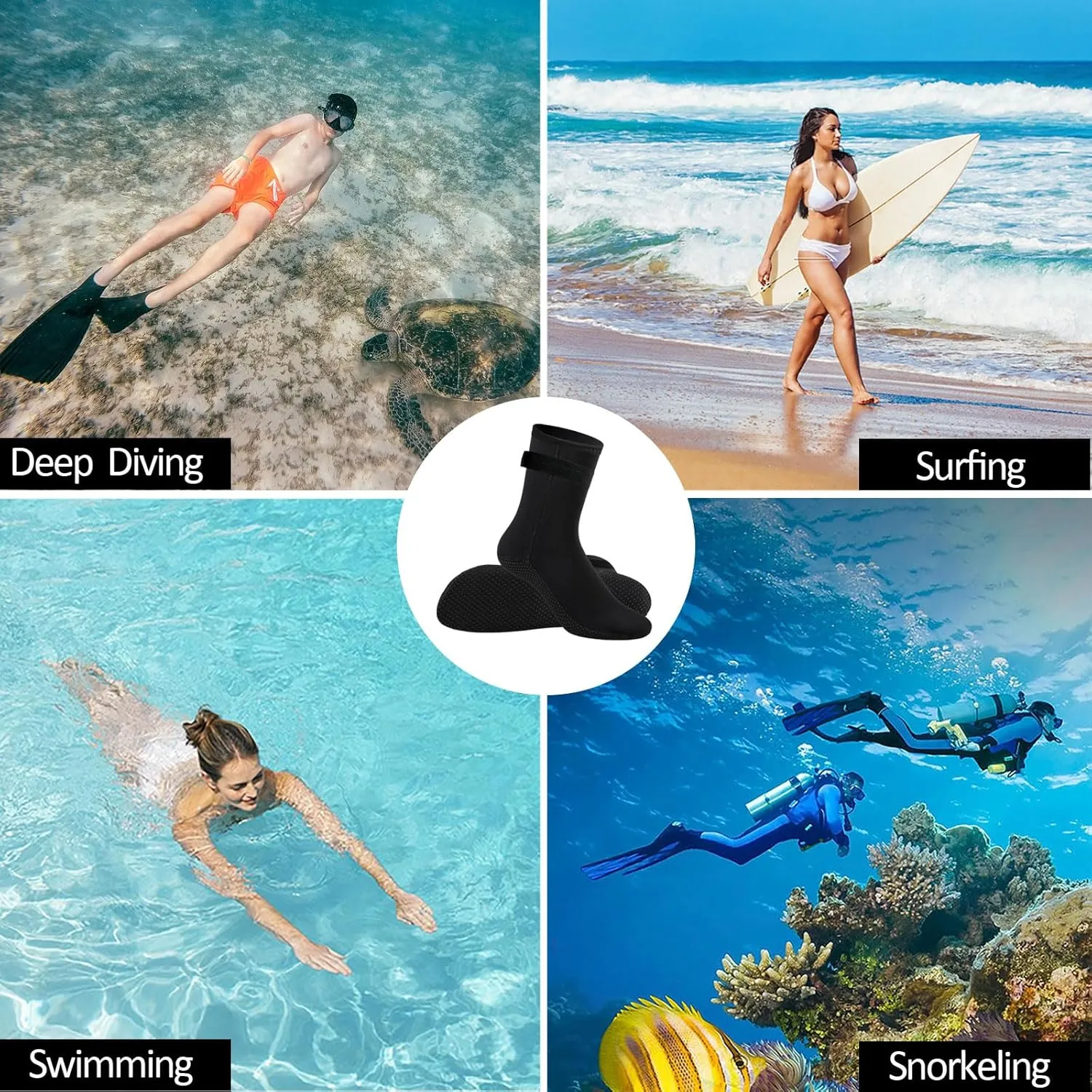 Neoprene Socks,Water Socks for Women Men Kids,Sand Soccer Socks,Beach Socks,Dive Socks,Diving Boots