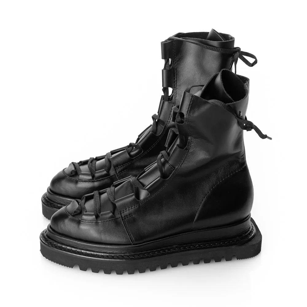 No More Tricks black leather boots