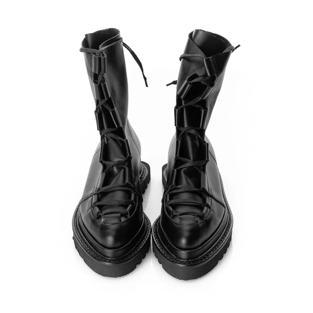 No More Tricks black leather boots