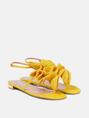 Noches Tropicales raffia flats