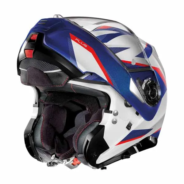 Nolan N100-5 PLUS N-Com Flip Face Helmet - blue/white