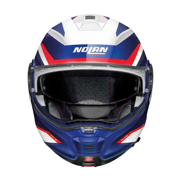 Nolan N100-5 PLUS N-Com Flip Face Helmet - blue/white