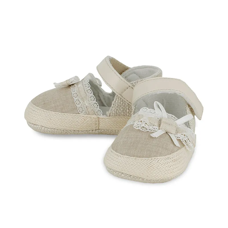Oatmeal Linen Mary Jane Shoes