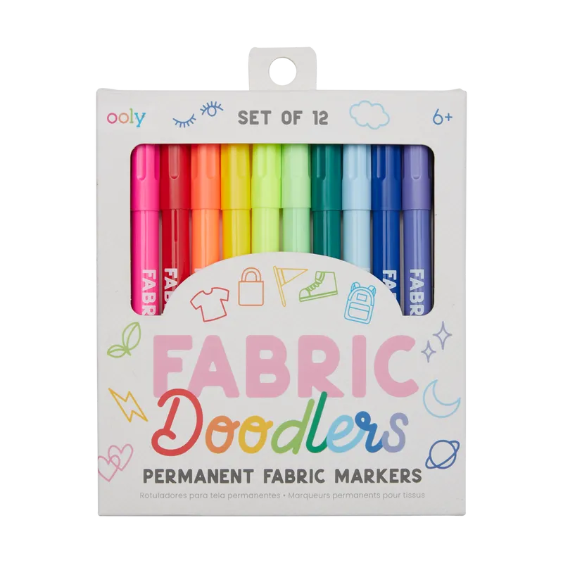 Ooly Fabric Markers Set of 12
