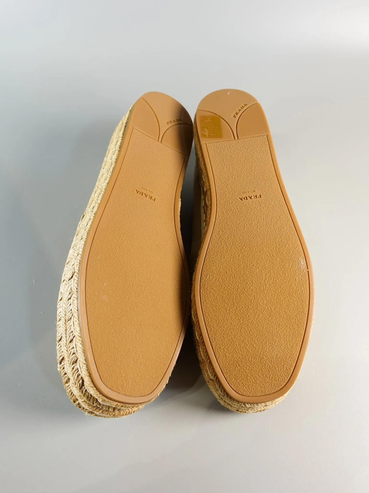 Open Toe Platform Espadrilles in Off White Size 40 (26.5cm)
