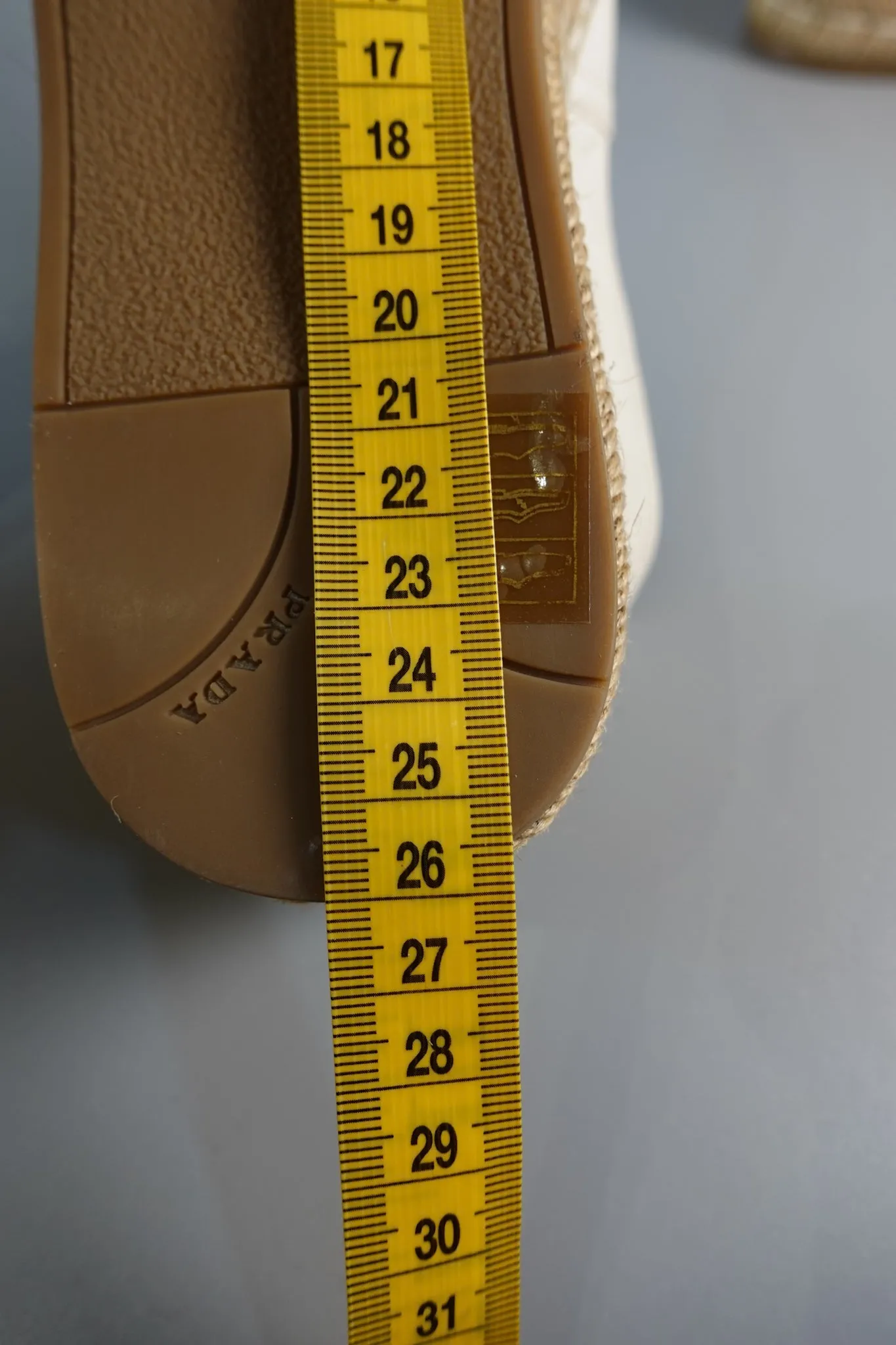 Open Toe Platform Espadrilles in Off White Size 40 (26.5cm)