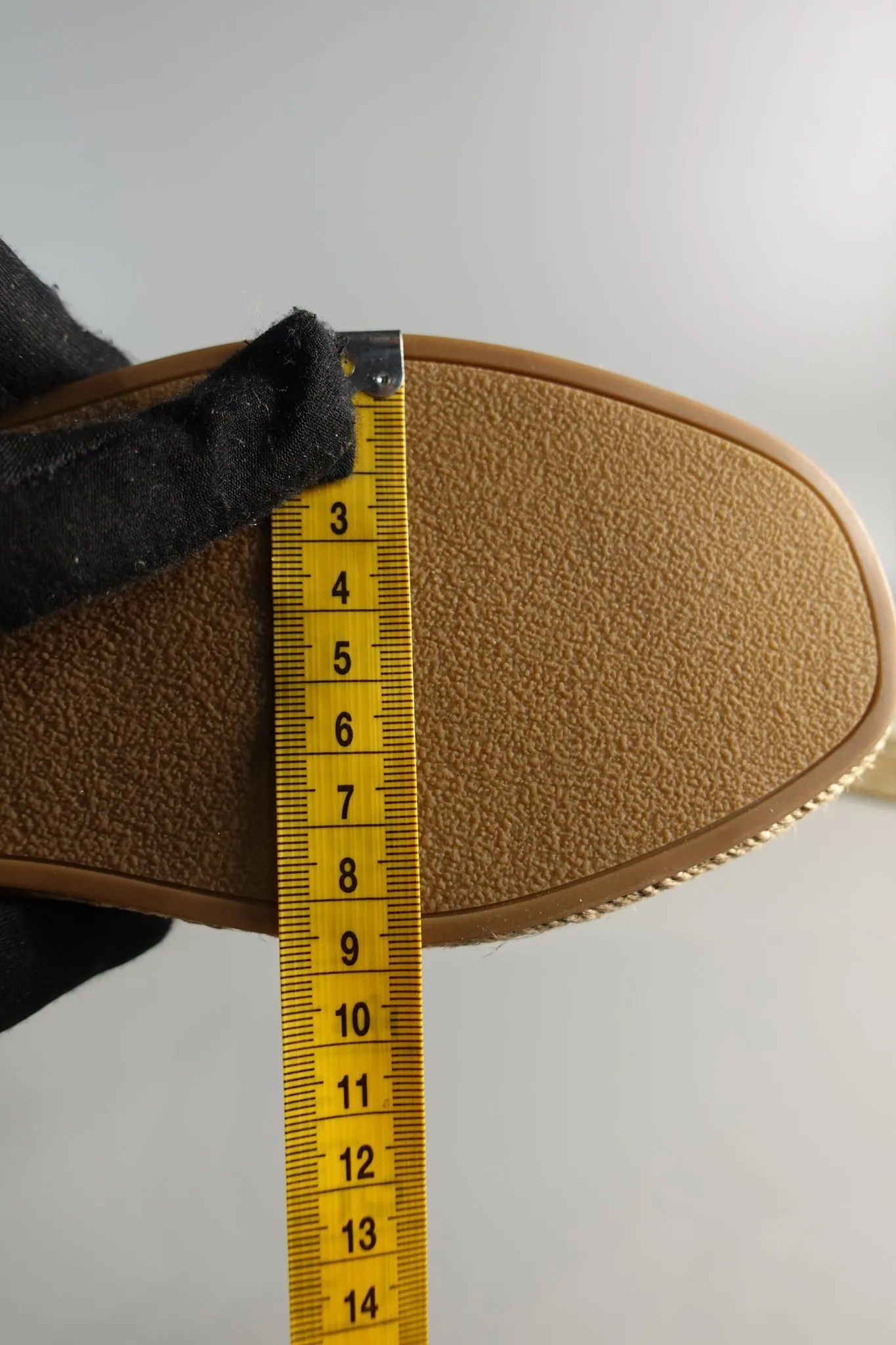 Open Toe Platform Espadrilles in Off White Size 40 (26.5cm)