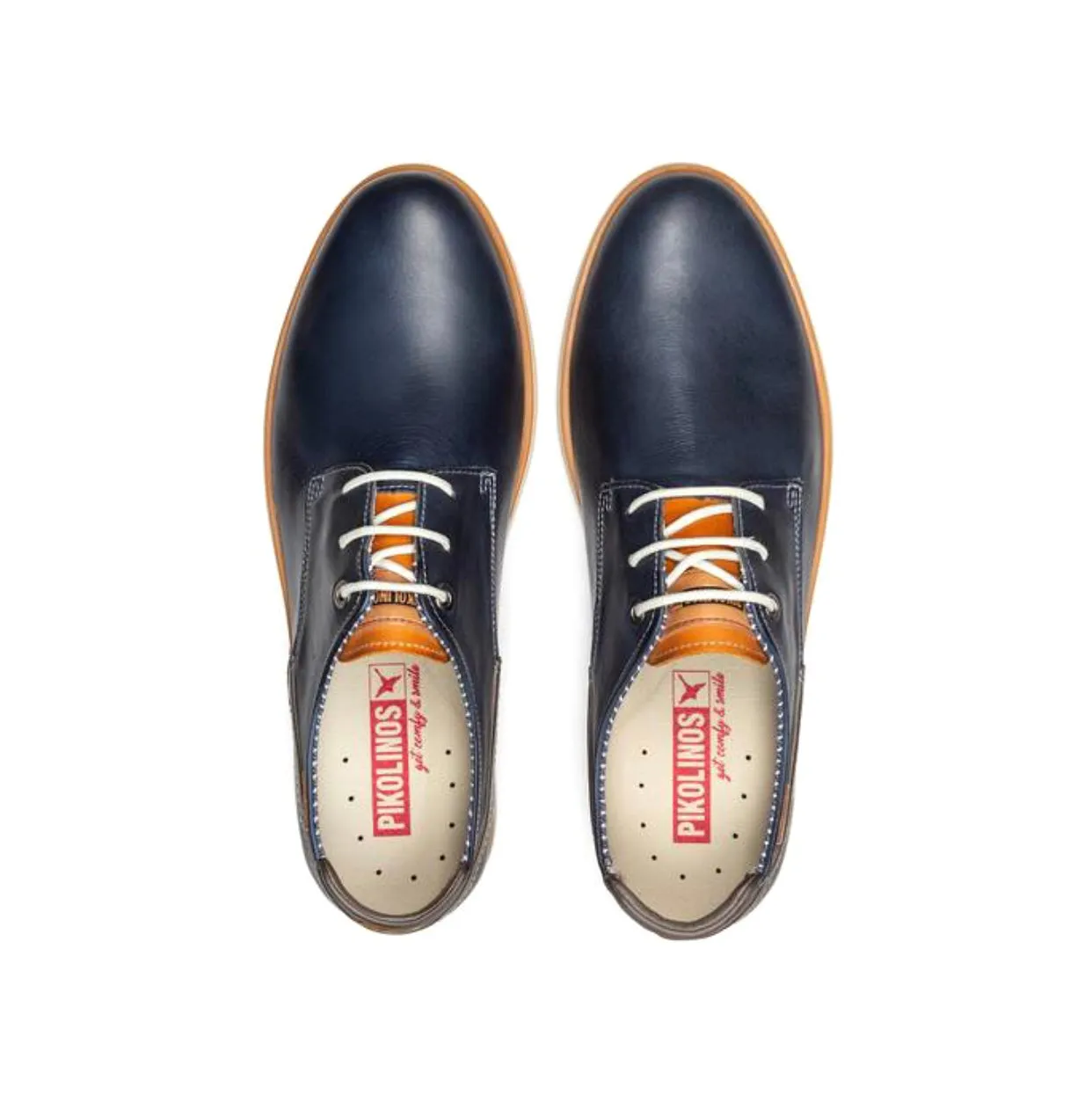 Pikolinos Jucar M4E-4104C1 Blue 3 Eyelet Shoe Made In Spain