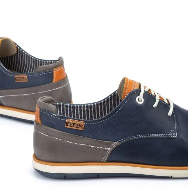 Pikolinos Jucar M4E-4104C1 Blue 3 Eyelet Shoe Made In Spain