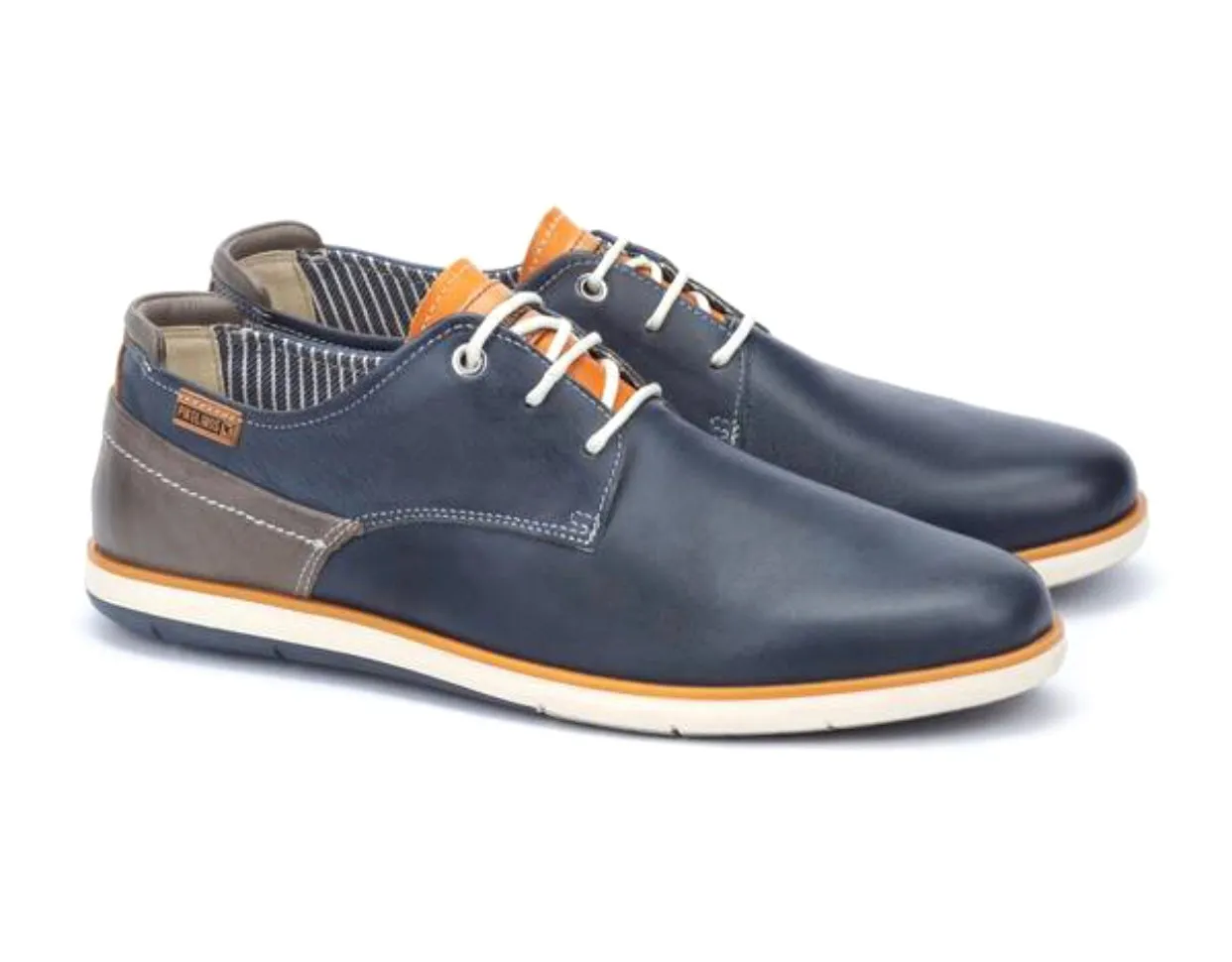 Pikolinos Jucar M4E-4104C1 Blue 3 Eyelet Shoe Made In Spain