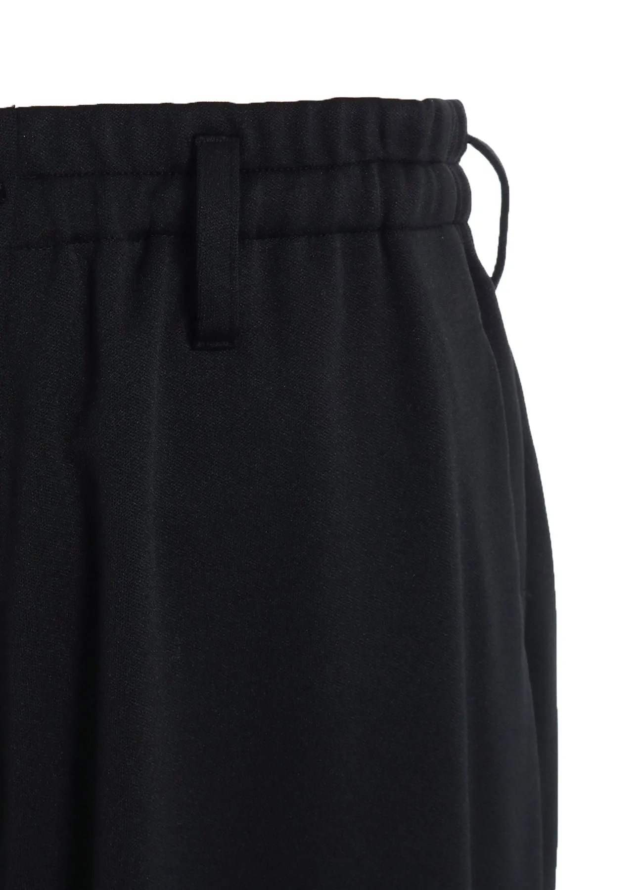 POLYESTER SMOOTH DOUBLE HEM RIB PANTS