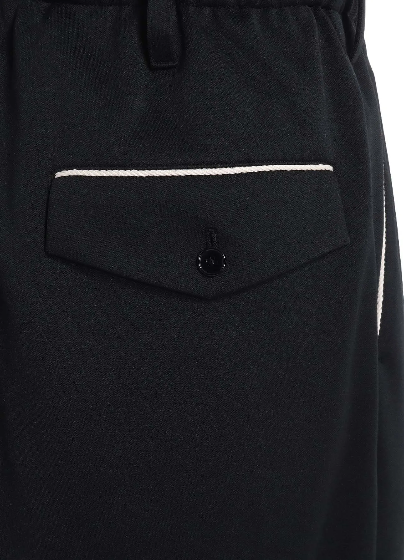 POLYESTER SMOOTH DOUBLE HEM RIB PANTS