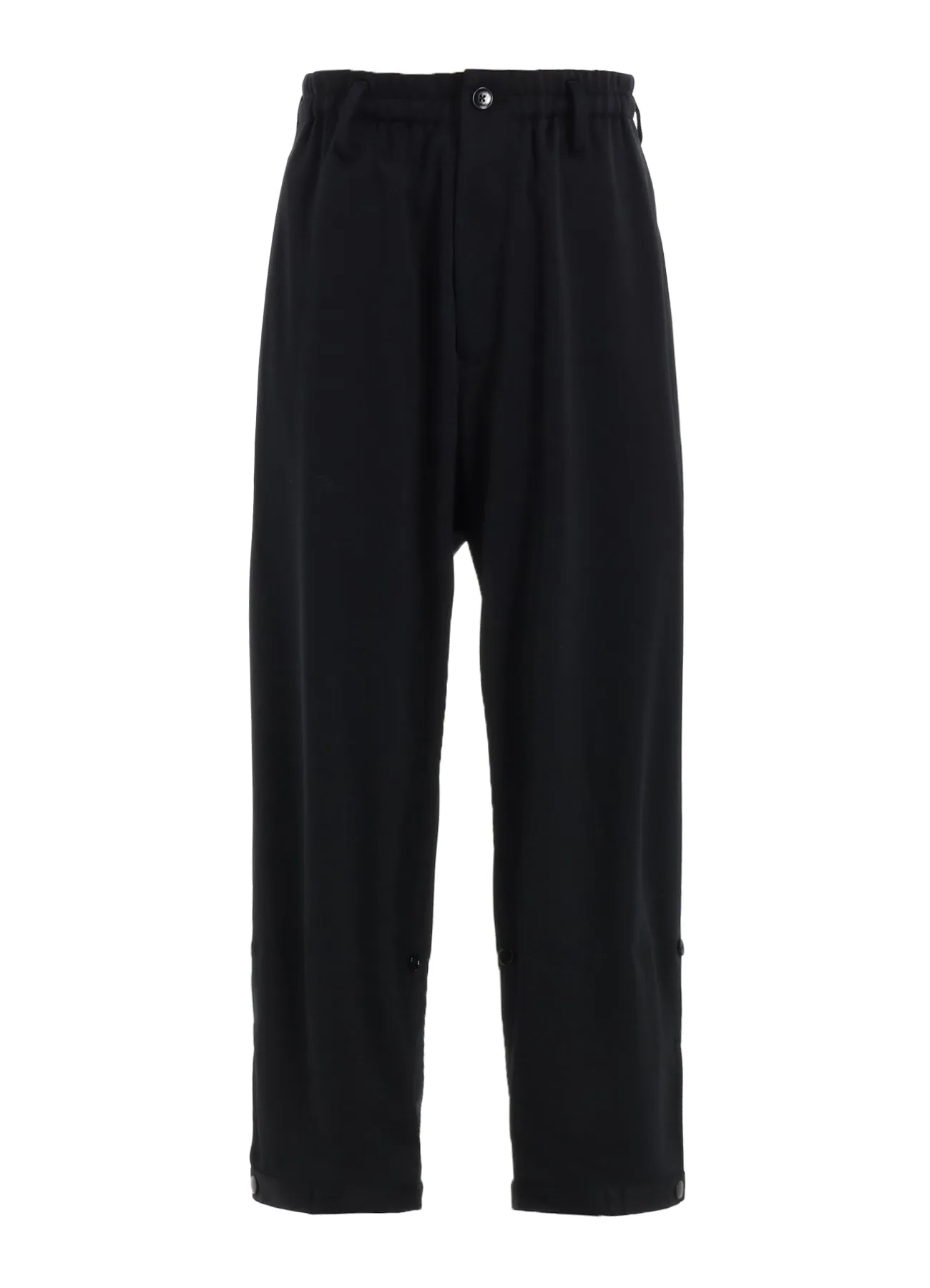 POLYESTER SMOOTH DOUBLE HEM RIB PANTS