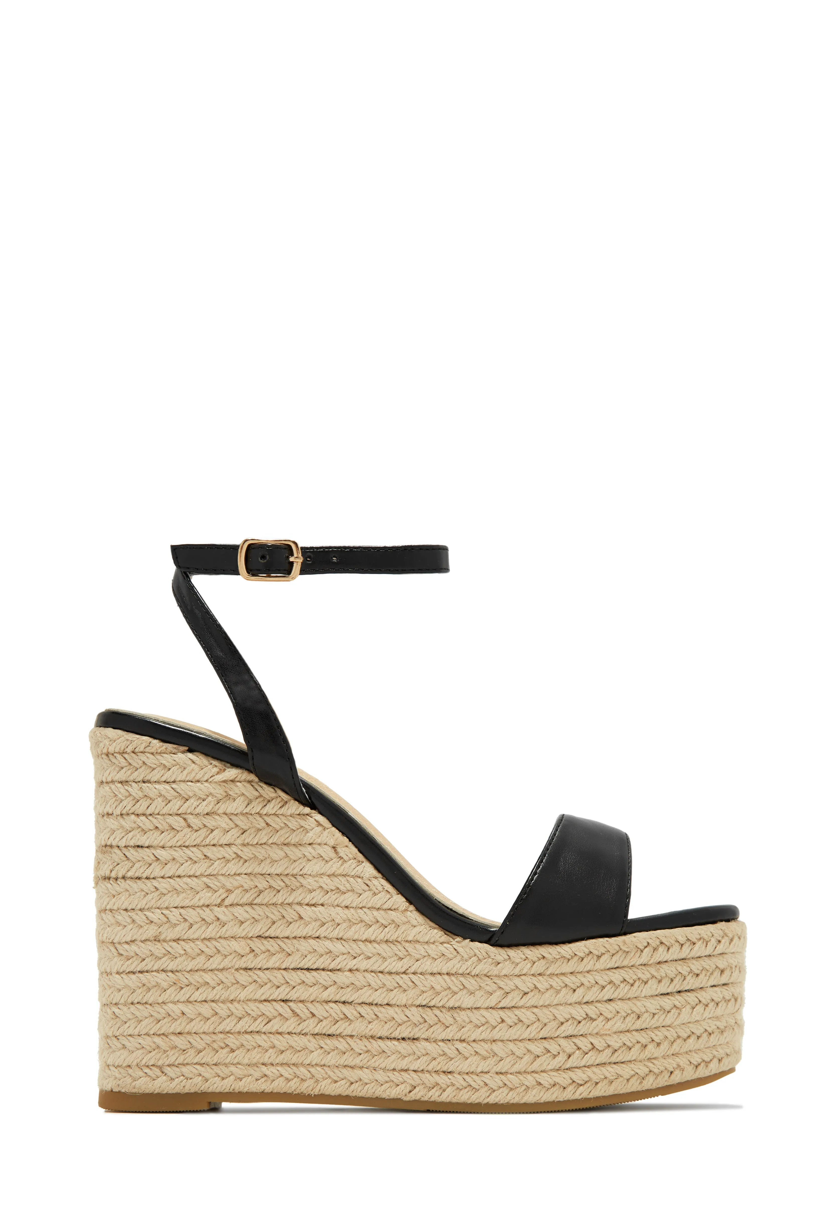 Poolside Espadrille Platform Wedges - Silver
