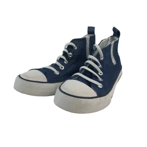 Primark Sparkly Blue High Tops Trainers Shoe Size 1