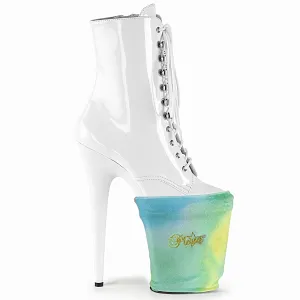 PSP-RBOWVEL Pleasers Pole Shoe Protectors Rainbow Velvet