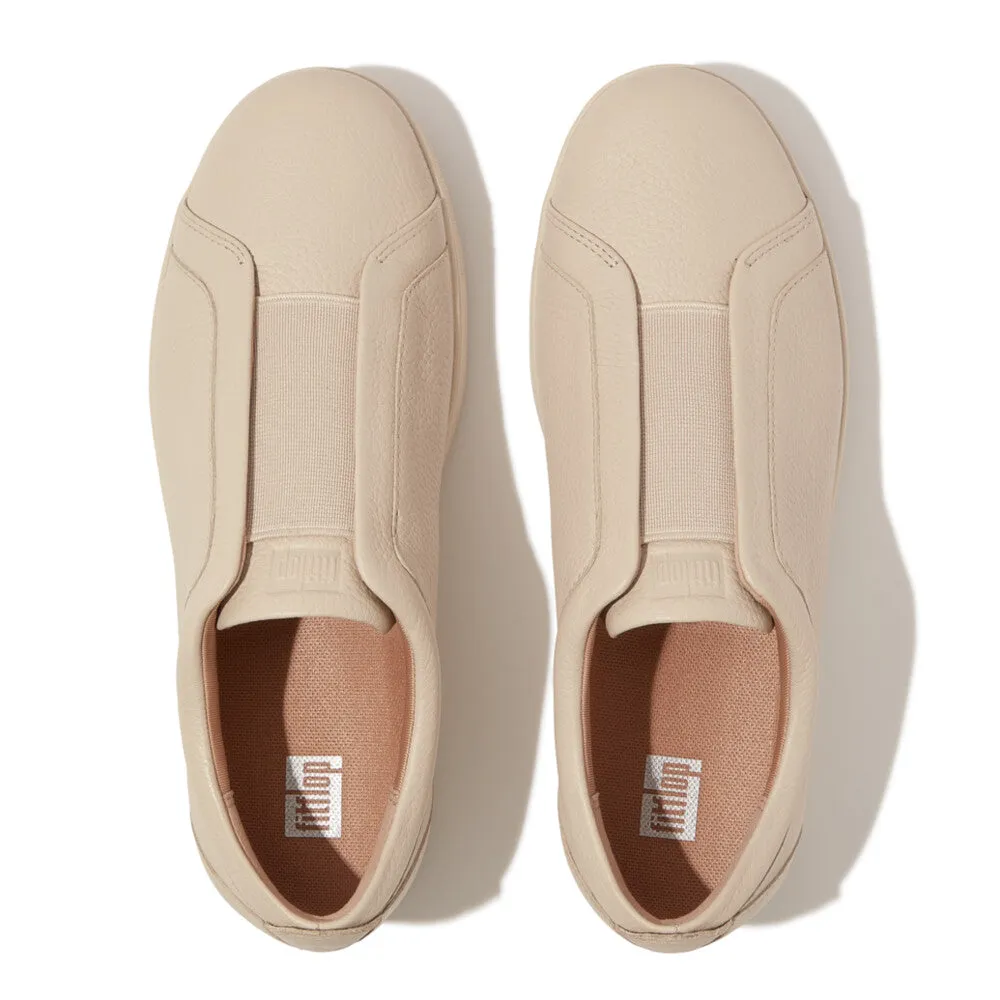 RALLY ELASTIC TUMBLED-LEATHER SLIP-ON SNEAKERS  (Women)