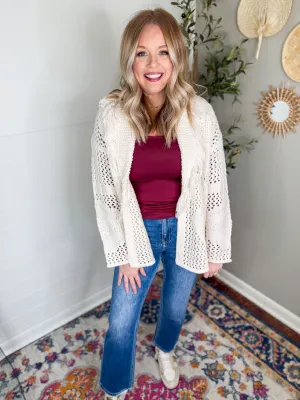 RD Ilsa Long Sleeve Shawl Neck Cardigan