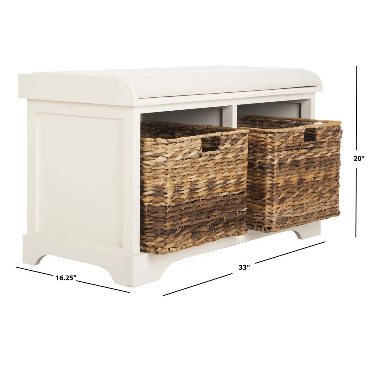 Safavieh Freddy Wicker Storage Bench , AMH5736