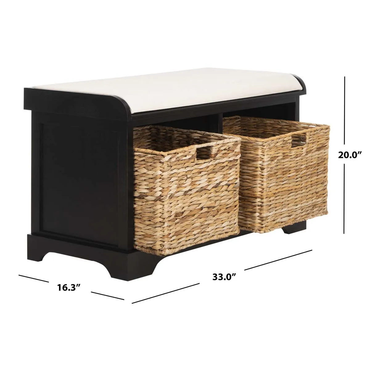 Safavieh Freddy Wicker Storage Bench , AMH5736