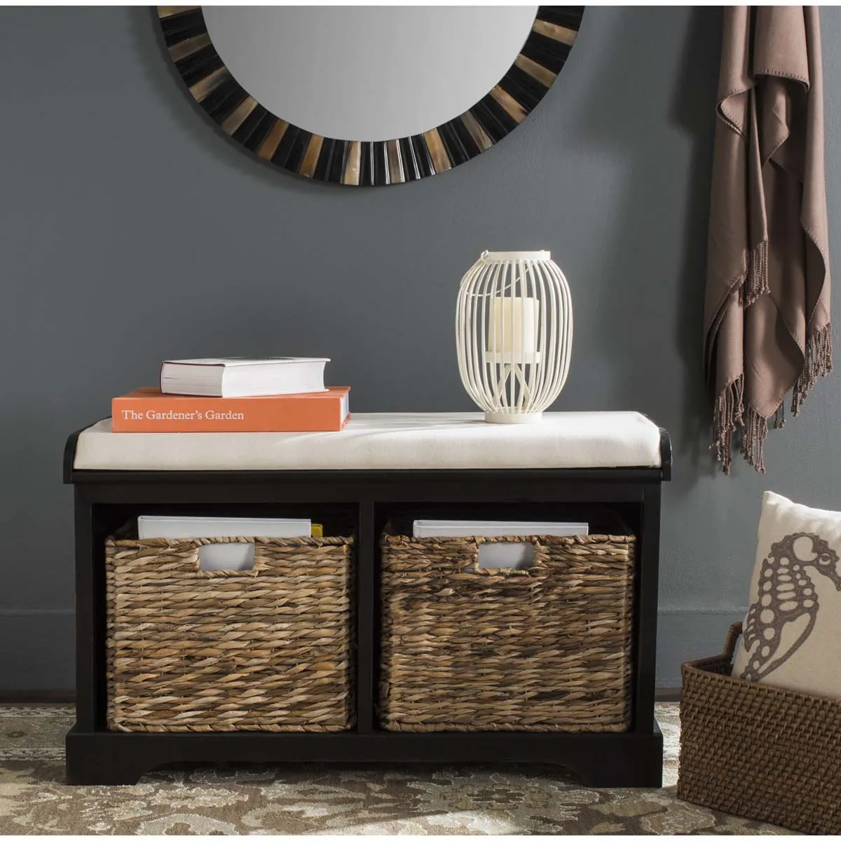Safavieh Freddy Wicker Storage Bench , AMH5736