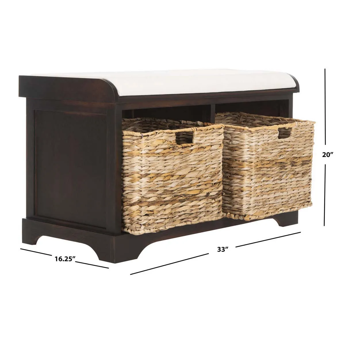 Safavieh Freddy Wicker Storage Bench , AMH5736