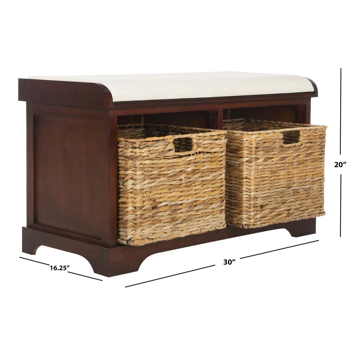 Safavieh Freddy Wicker Storage Bench , AMH5736