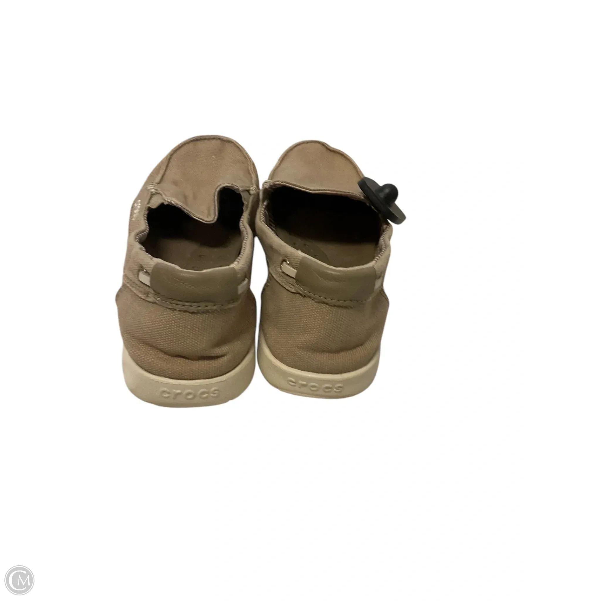 Shoes Flats By Crocs In Tan, Size: 8
