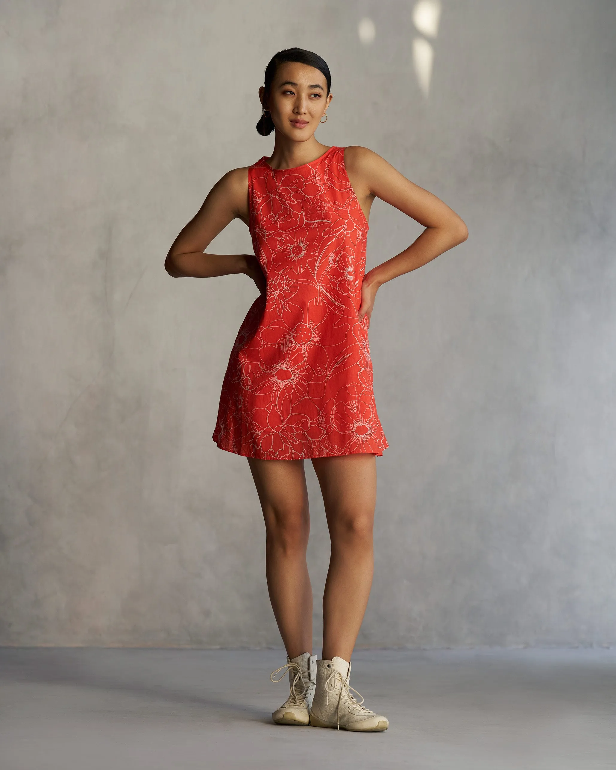 Short Racerback Dress - Coral