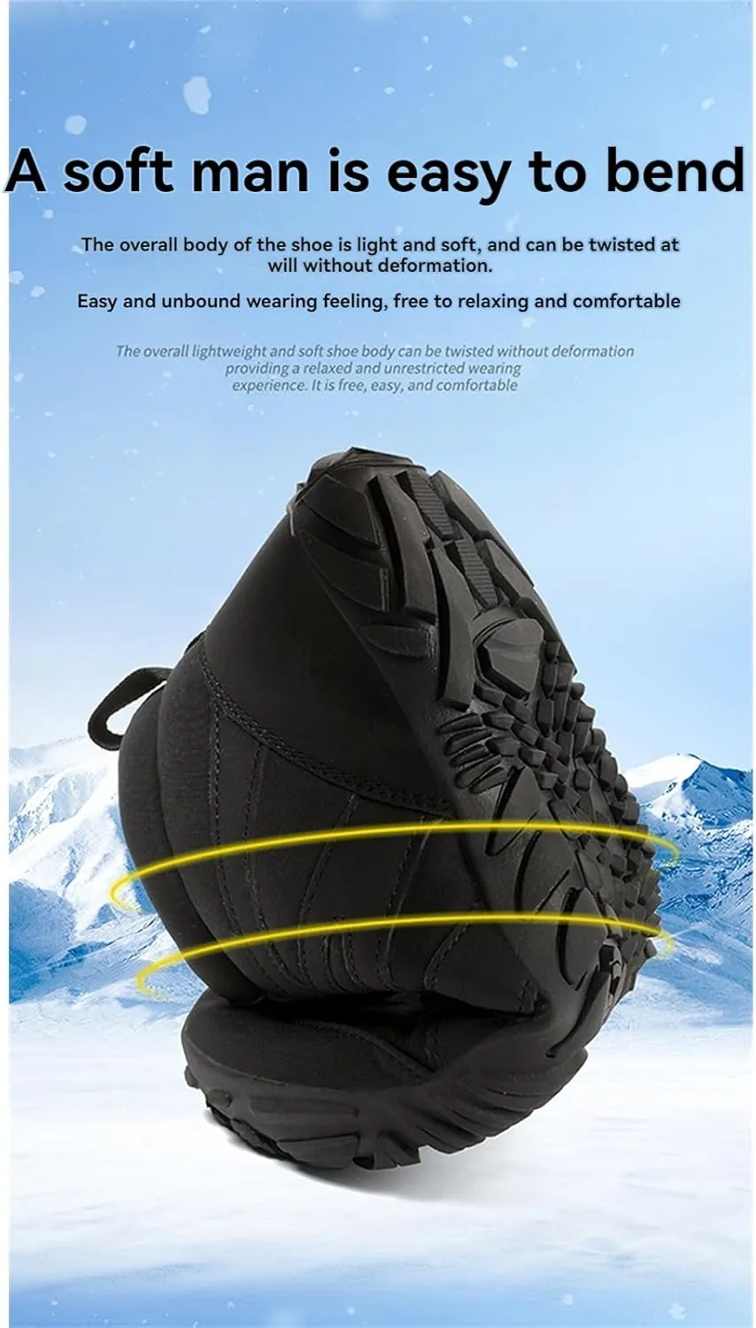 Snow Boots for Mens Womens Winter Barefoot Shoes Non-Slip Waterproof Outdoor Hiking Sneakers Walking Shoes