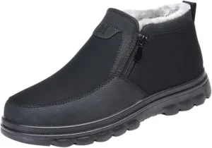 Snow Shoes For Men Plush Lined Side Zipper Walking Shoes Pull-on Hiking Boots Women aterproof Soft Casual Shoes