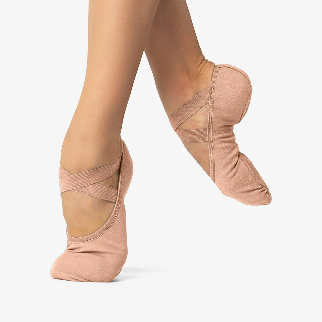 So Danca Child Verdi | Vegan Stretch Canvas Ballet Shoes for Children | SD16VGs | Light Pink | Sand | Black | White