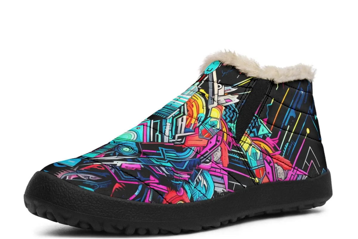 Space Symmetry Winter Slippers