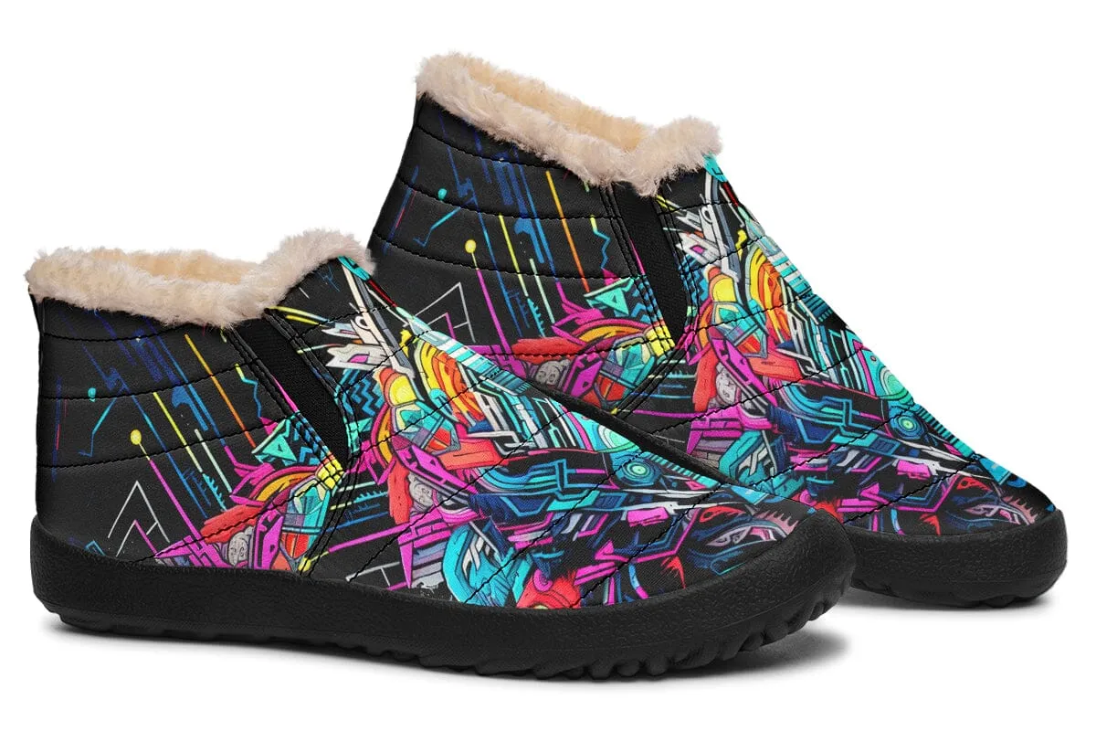 Space Symmetry Winter Slippers