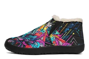 Space Symmetry Winter Slippers