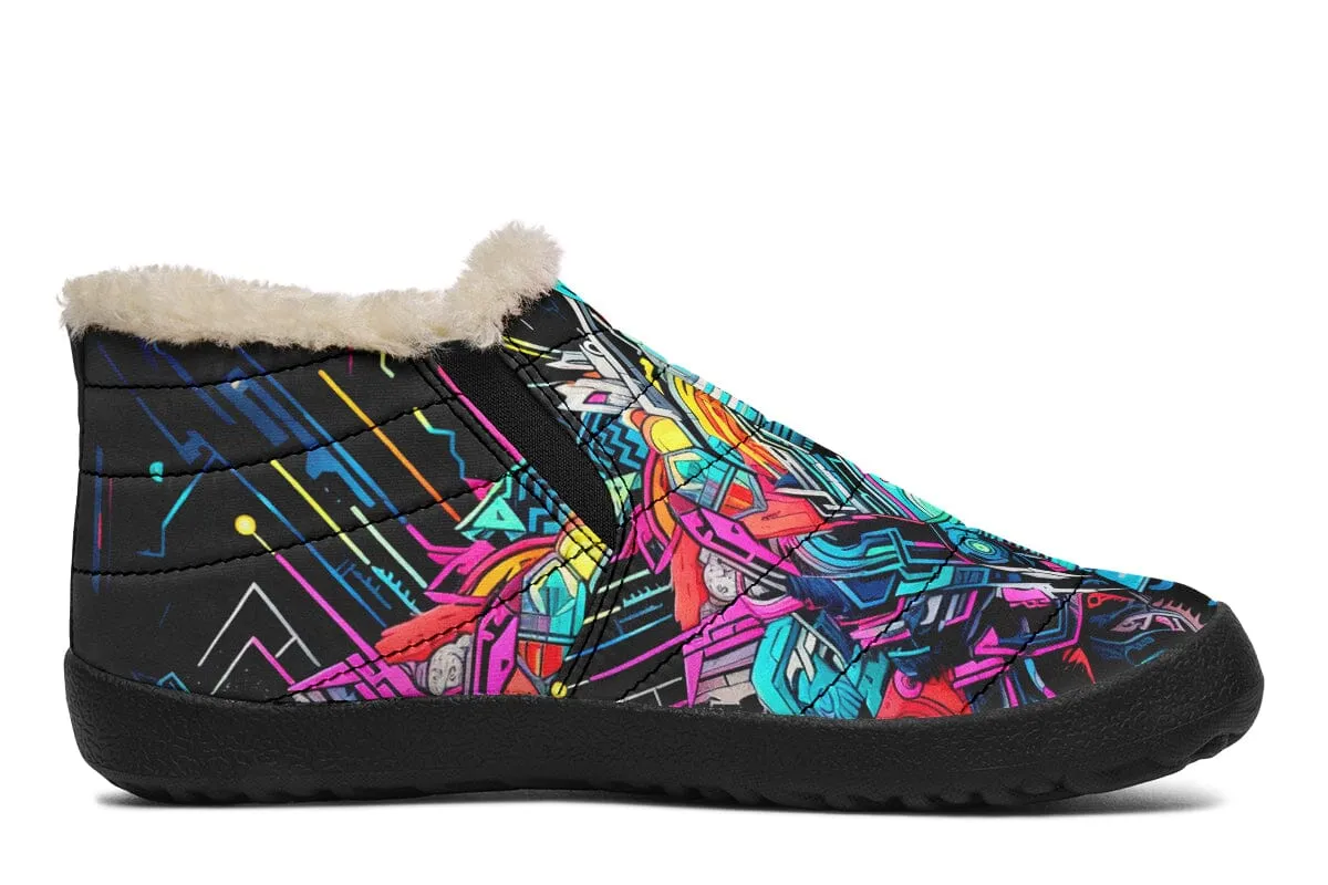 Space Symmetry Winter Slippers