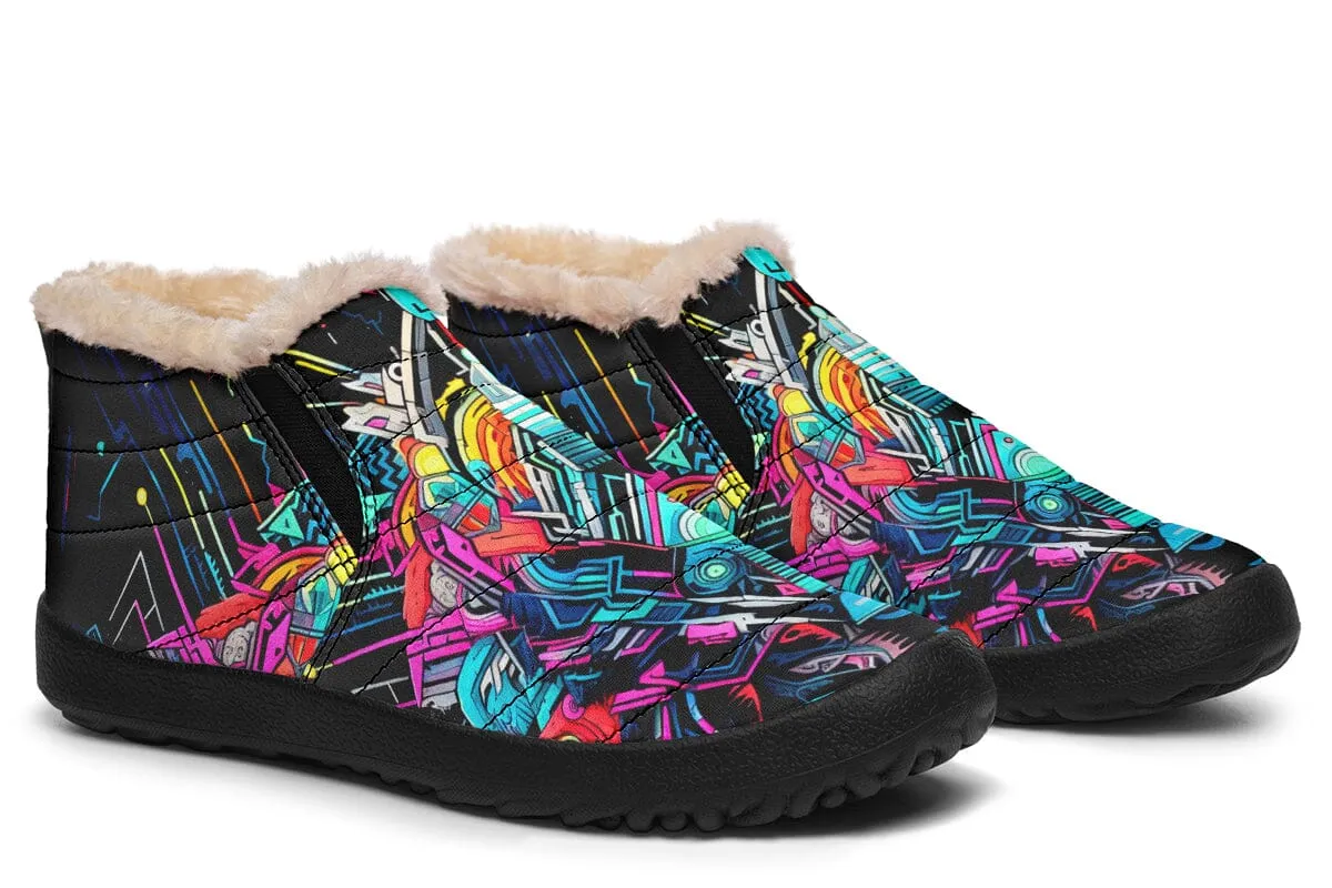 Space Symmetry Winter Slippers