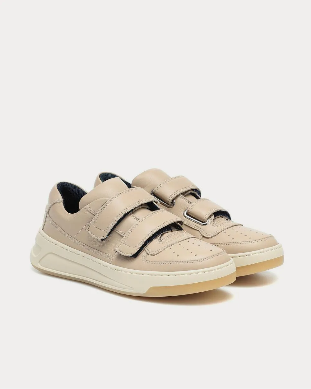 Steffey leather Beige Low Top Sneakers