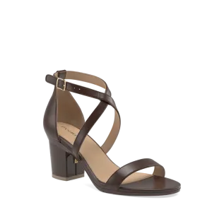 The Sandal - Cocoa Leather   Block Heel Kit 3 Cocoa - FINAL SALE