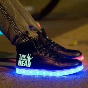 The Walking Dead Shoes Light Up Shoes Colorful Flashing LED Luminous Shoes The Walking Dead Christmas Gifts Birthday Gifts