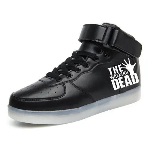 The Walking Dead Shoes Light Up Shoes Colorful Flashing LED Luminous Shoes The Walking Dead Christmas Gifts Birthday Gifts