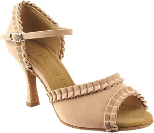 Very Fine Women's Ballroom Dance Shoes Tango Wedding Salsa Dance Shoes Light Tan Velvet Sera7001EB Comfortable Dance Shoes 2.5" Heel 5 M US [Bundle of 5]