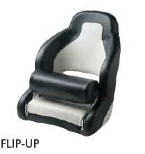 VETUS PILOT helm seat with Flip-up squab