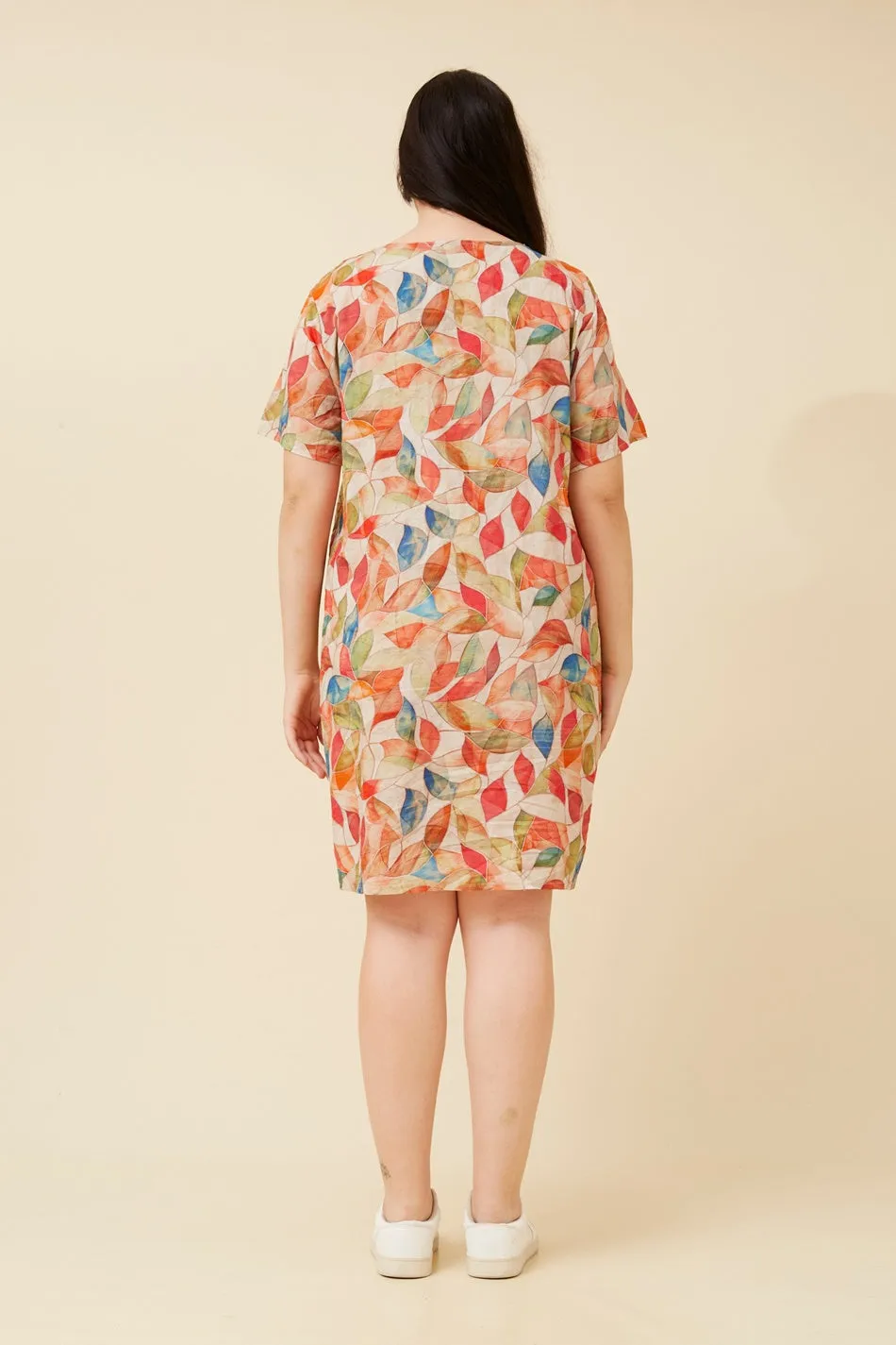 VINE LEAF PRINT SHIFT DRESS