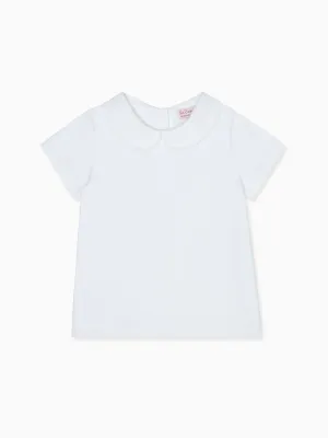 White Milo Cotton Baby Top